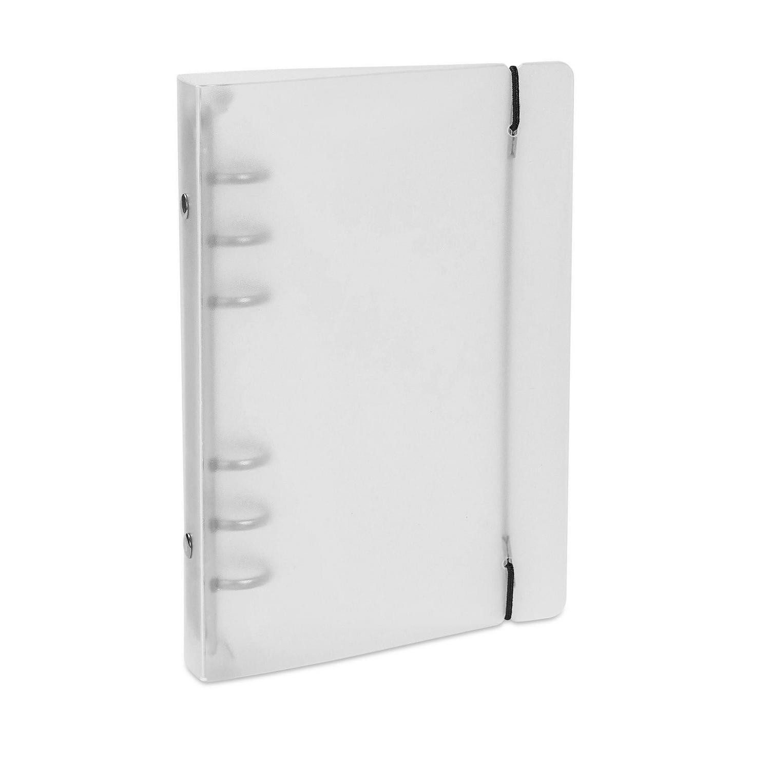 LuxusKollektion Aktenordner A6 Ringbuch Binder 6-Ring Halbtransparent PP 125x185mm