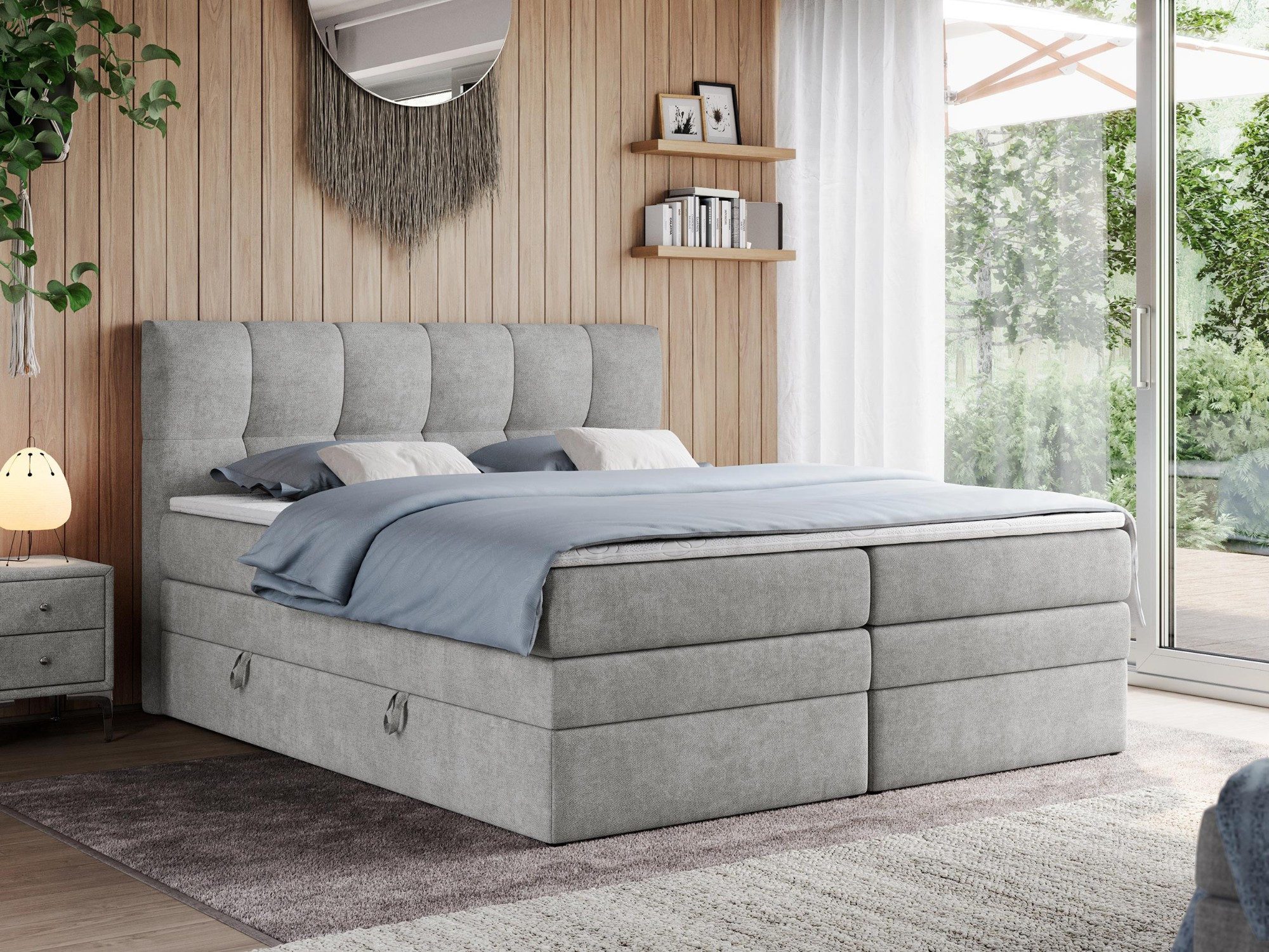 MKS MÖBEL Boxspringbett ALVIN KING (Set, günstig online kaufen