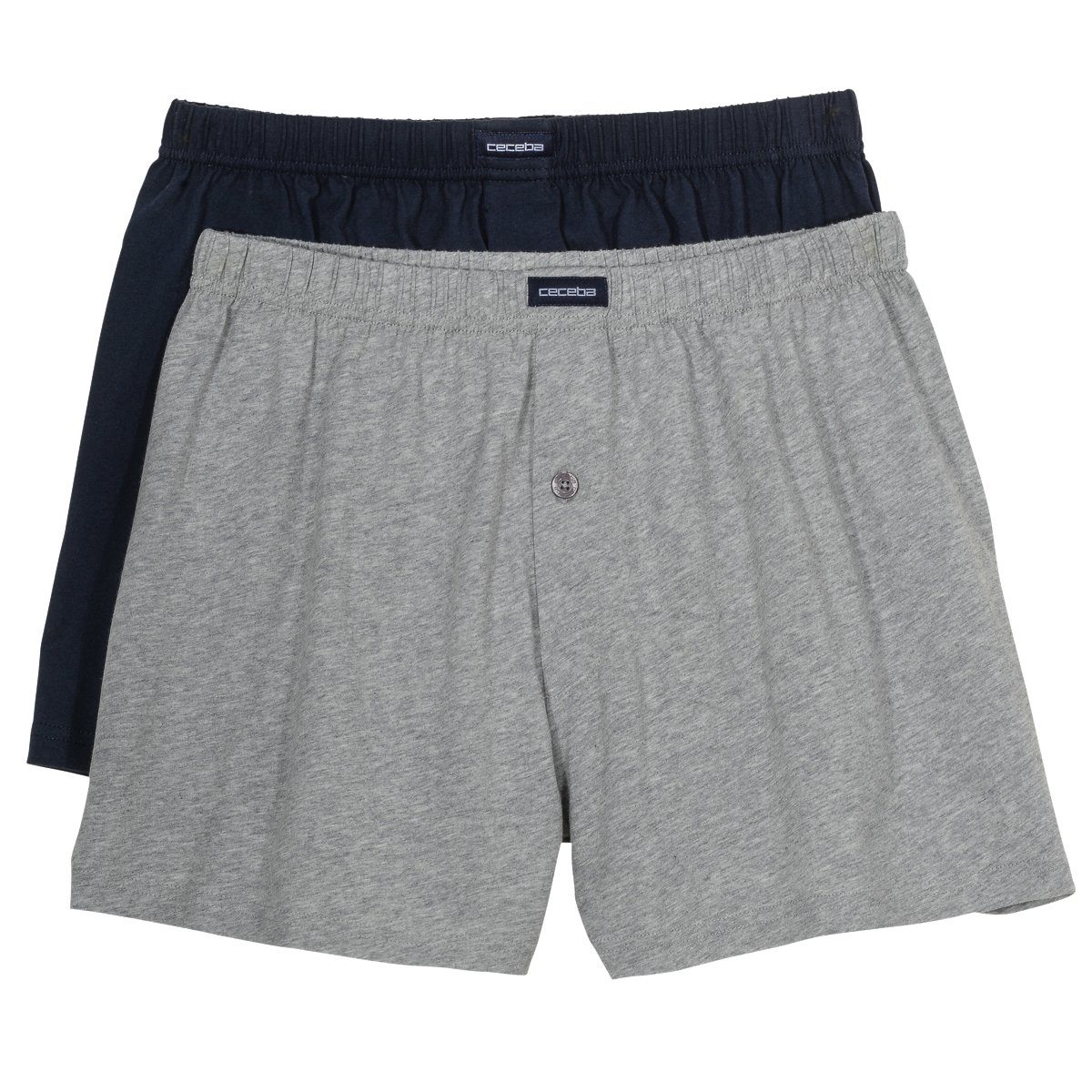 CECEBA Boxershorts Große Größen Boxershorts 2er-Pack navy/grau melange Ceceba (Packung, 2-St., 2er-Pack)