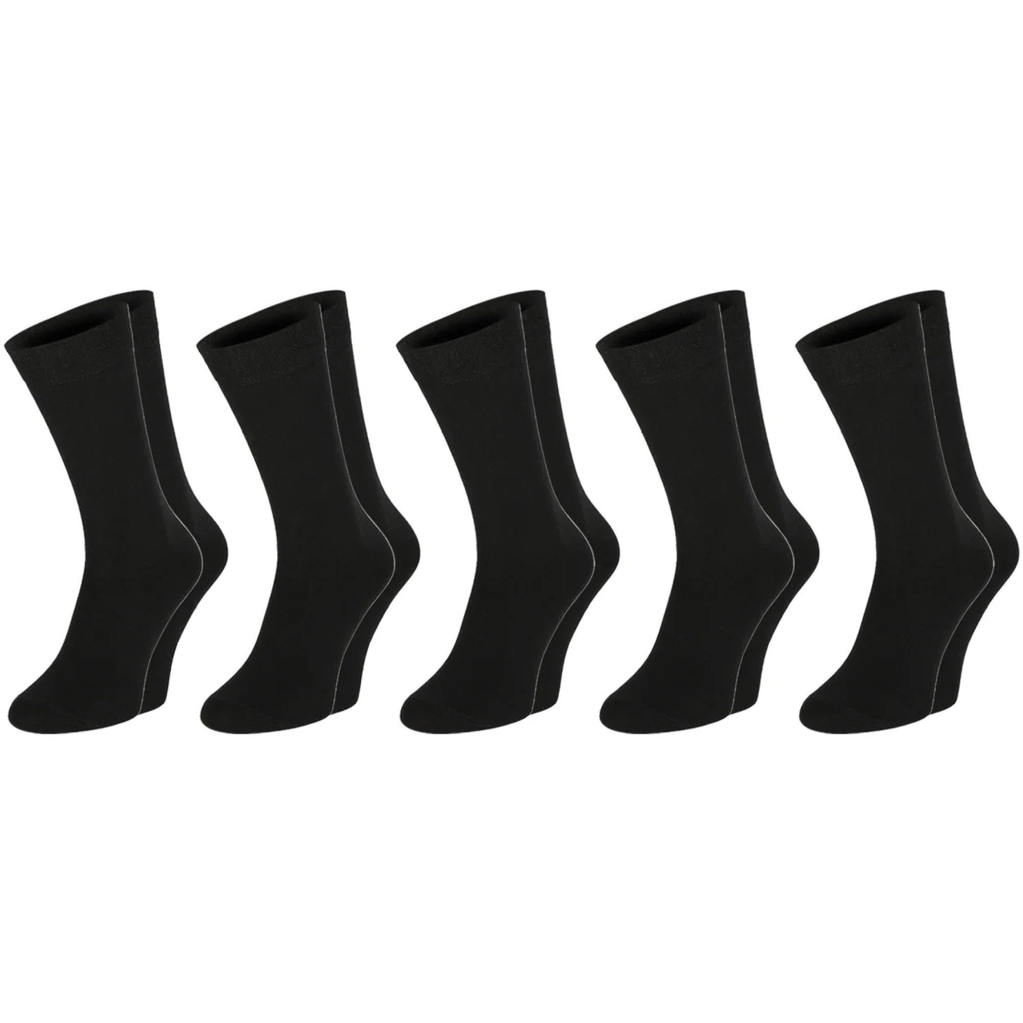 Chili Lifestyle Businesssocken Bestcare Langsocken schwarze Herrensocken Baumwollsocken (Multipack, 5-Paar, ein Design) Weichbund ohne Gummidruck