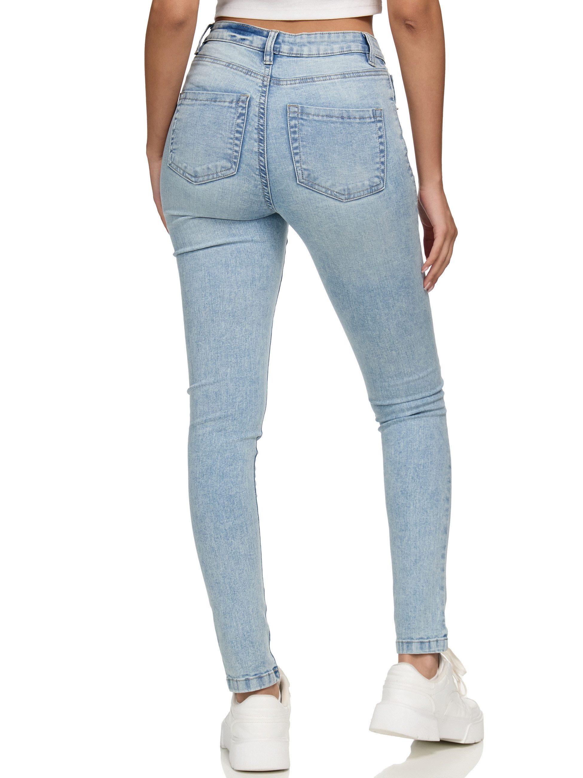 REPUBLIX Stretch-Jeans Tori Damen Mid Waist Stretch Denim Jeans Basic – Bild 4 von 5