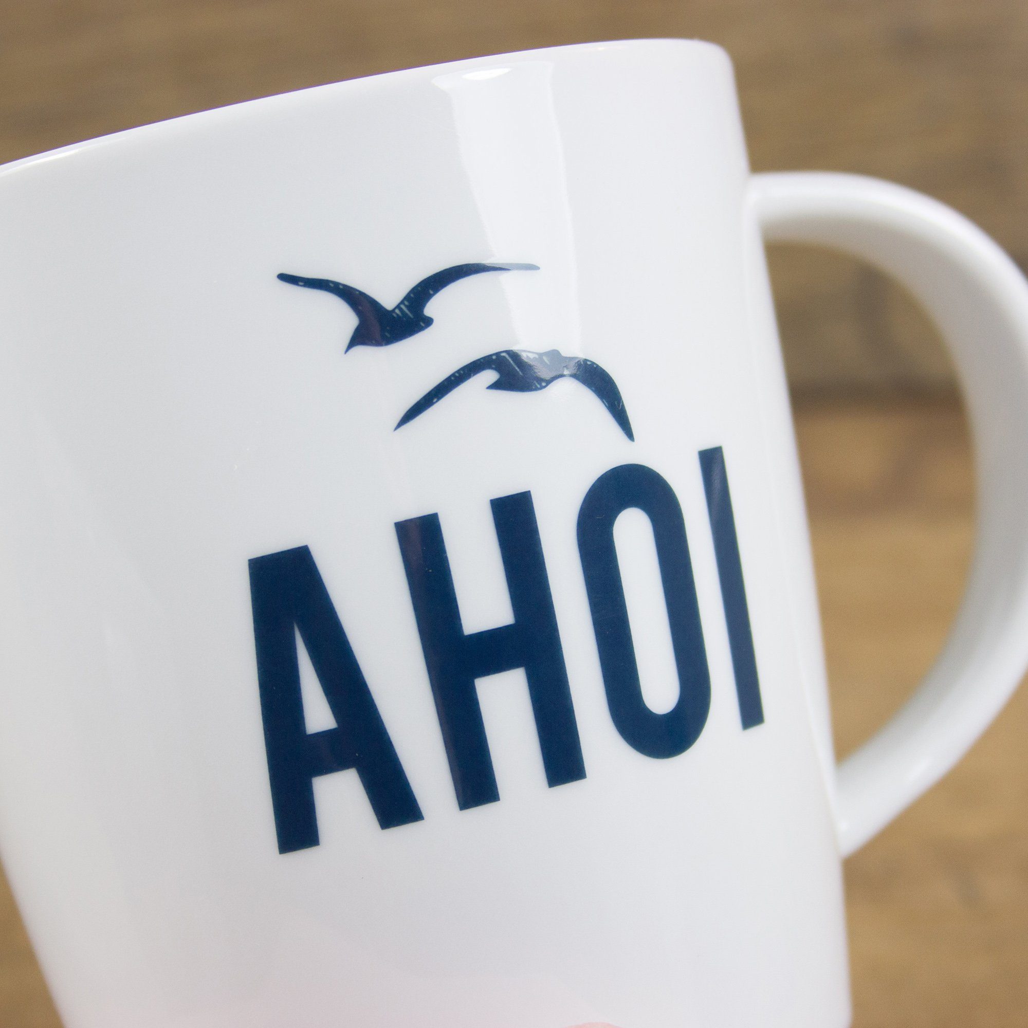 Bow & Hummingbird Becher Großer Porzellanbecher Ahoi, Porzellan