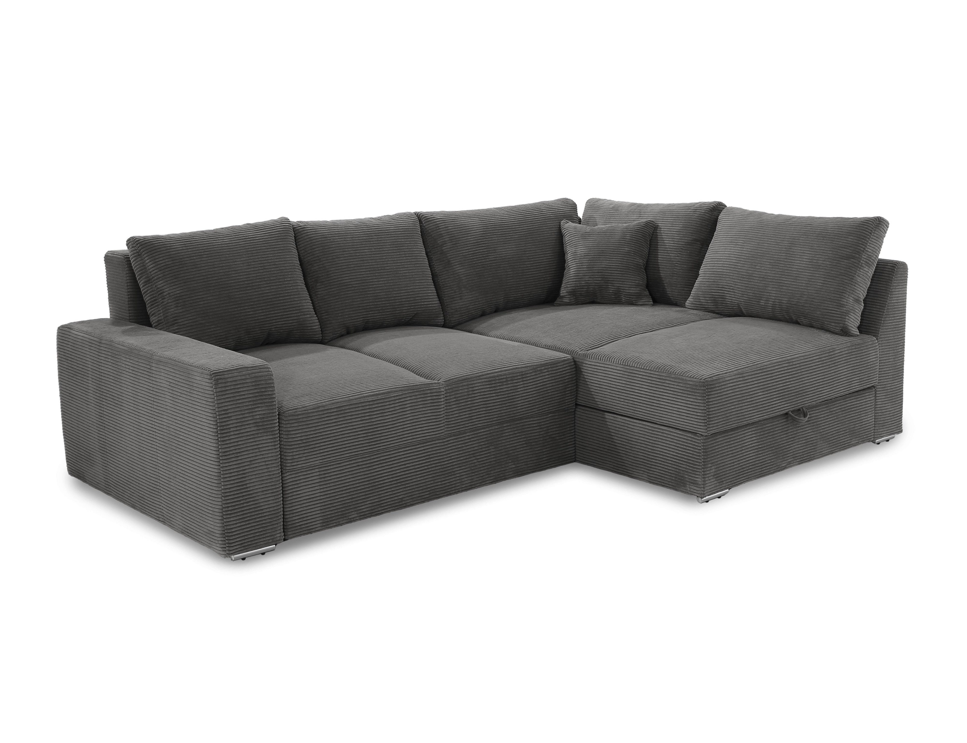 luma-home Ecksofa 15233, Dauerschläfer B260/T181/H88 cm mit 2 Bettkästen, O günstig online kaufen