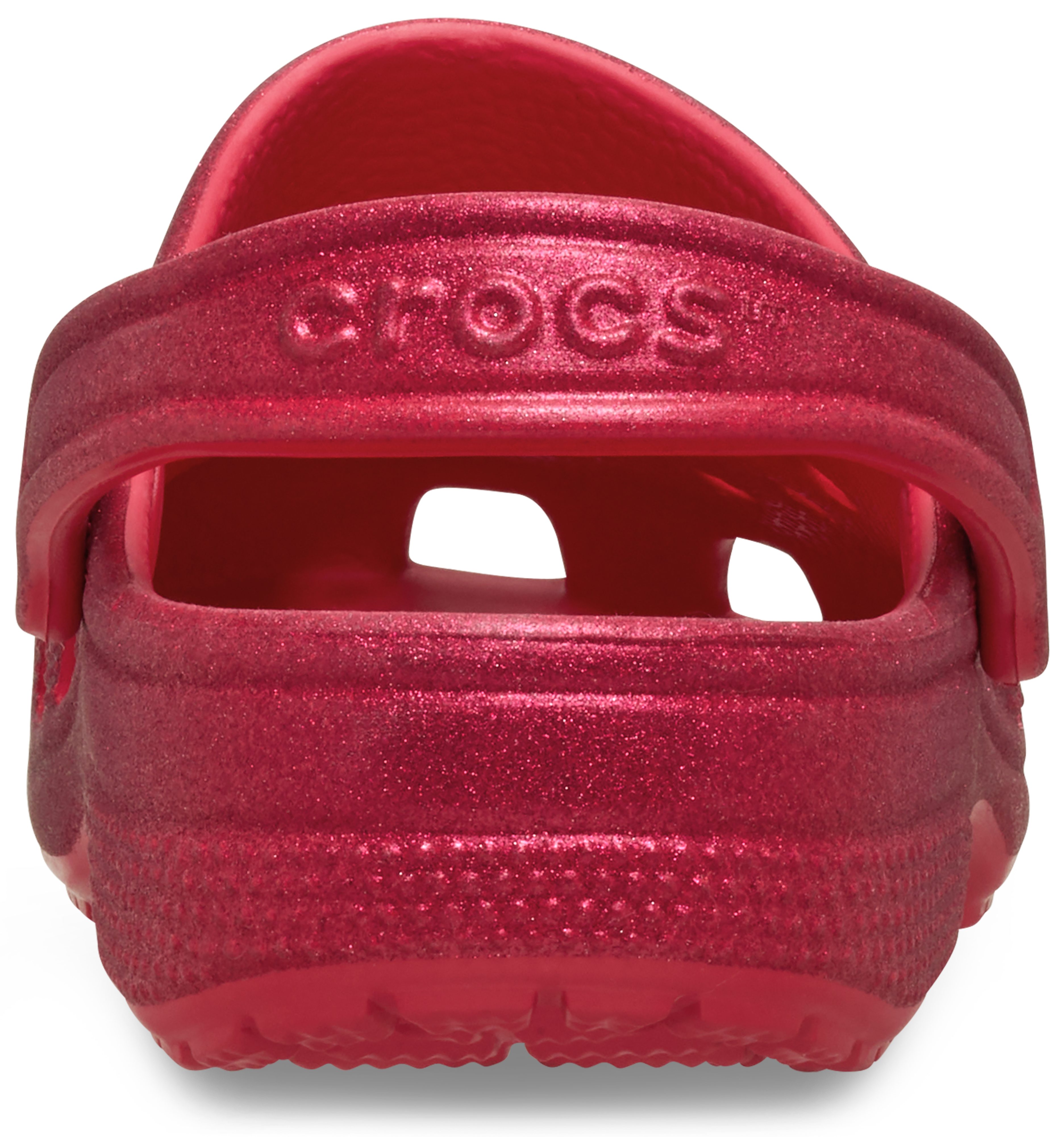 Crocs Classic Glitter Clog, Badesandale Hausschuh, Sommerschuh, Schlappen, Schlupfschuh mit Glitzer verziert