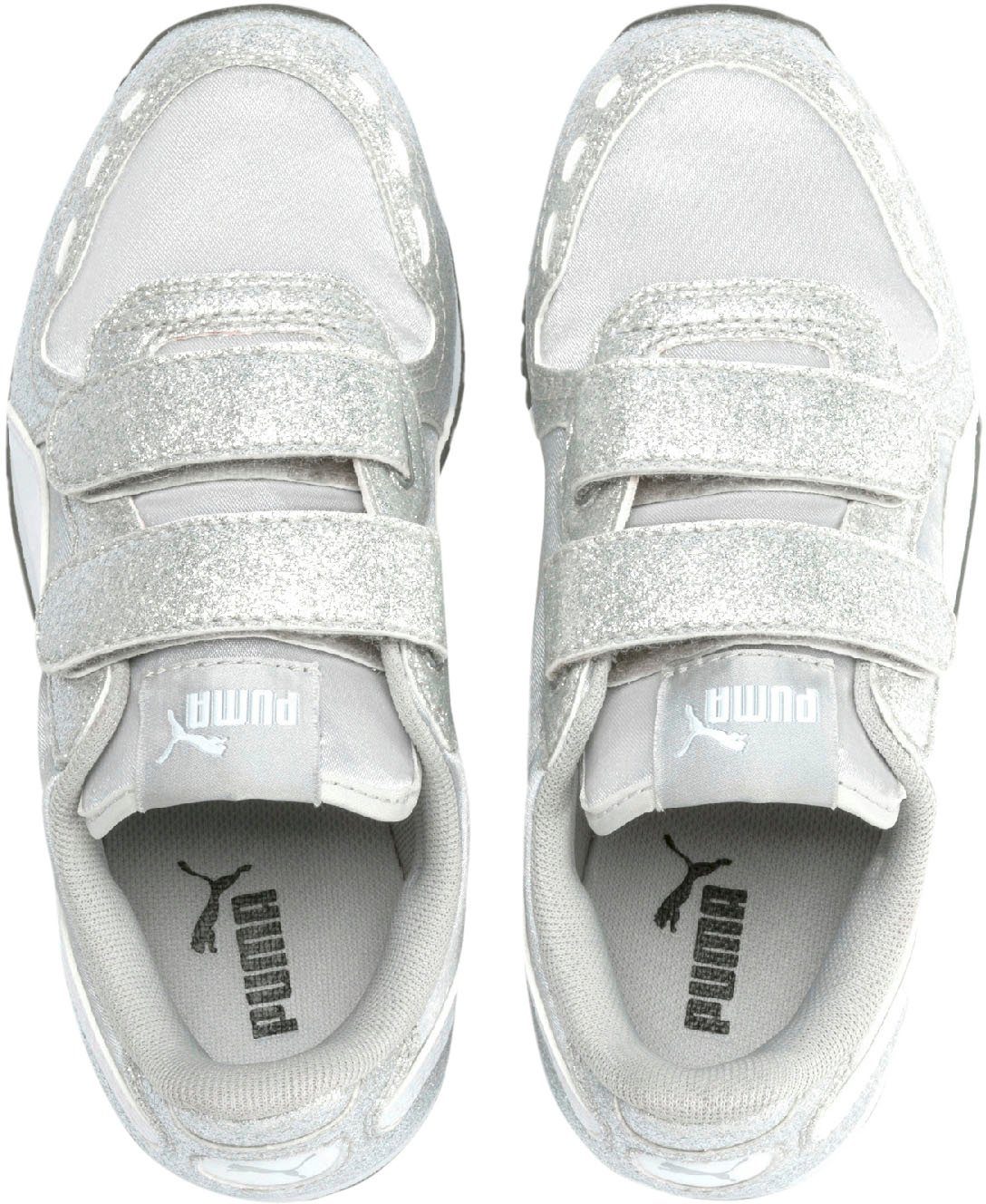 Silver-Puma V Sneaker Violet RACER PUMA PS White-Gray GLITZ Puma CABANA Klettverschluss mit