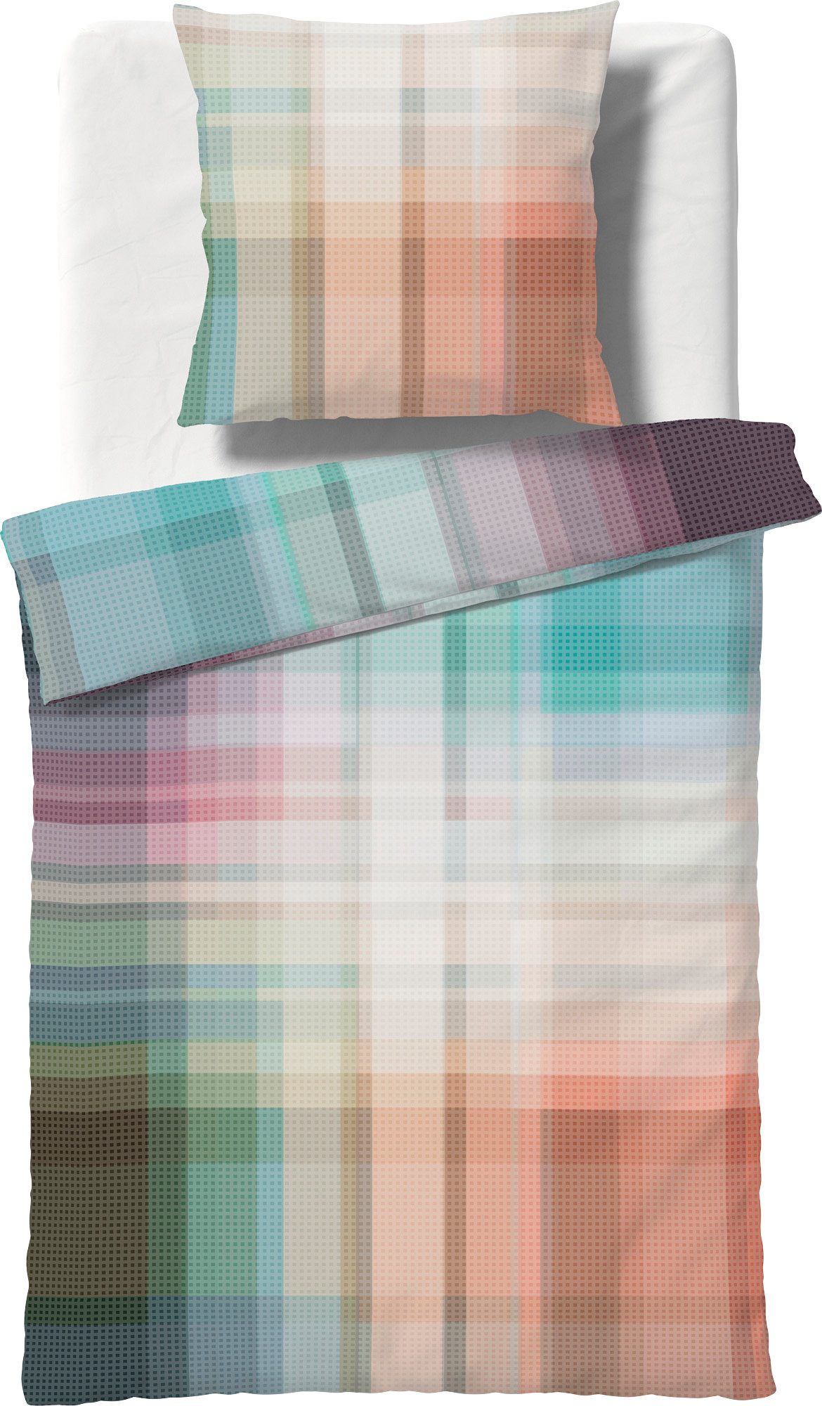fleuresse Bettwäsche Bettwäsche, Mako-Satin, Karo