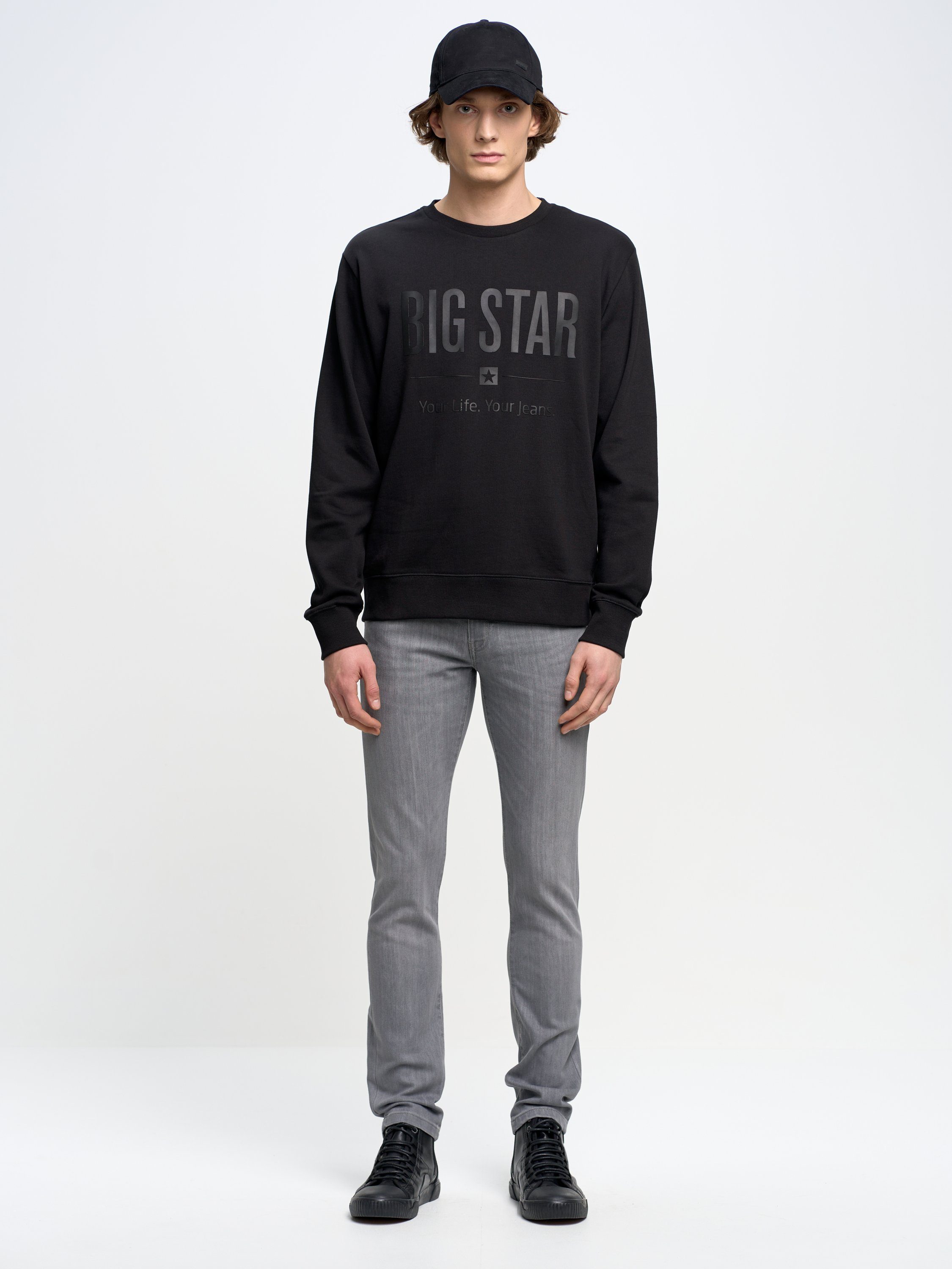 BIG STAR Sweatshirt ECODORT schwarz