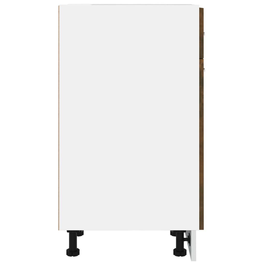 vidaXL Unterschrank Unterschrank mit Schublade Räuchereiche 30x46x81,5 cm Küchenschrank br