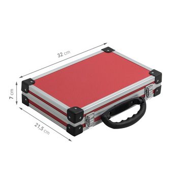 Kreator Aufbewahrungsbox extra schmaler Alurahmenkoffer Werkzeugkoffer Schutzkoffer Aufbewahrung rot