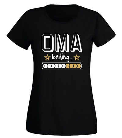 G-graphics T-Shirt Damen T-Shirt - Oma loading … mit trendigem Frontprint, Aufdruck auf der Vorderseite, Spruch/Sprüche/Print/Motiv, für jung & alt, Slim-fit