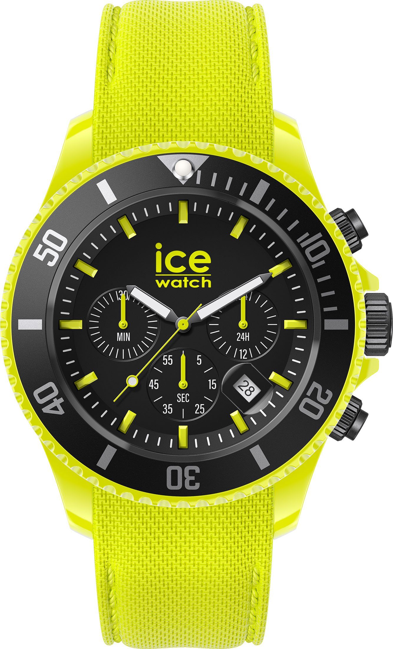 - chrono ice-watch - CH, 019838 - Chronograph yellow Large ICE Neon