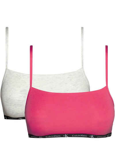Calvin Klein Underwear Bralette-BH UNLINED BRALETTE 2PK (Packung, 2-tlg., 2er-Pack) mit klassischem CK-Logobündchen