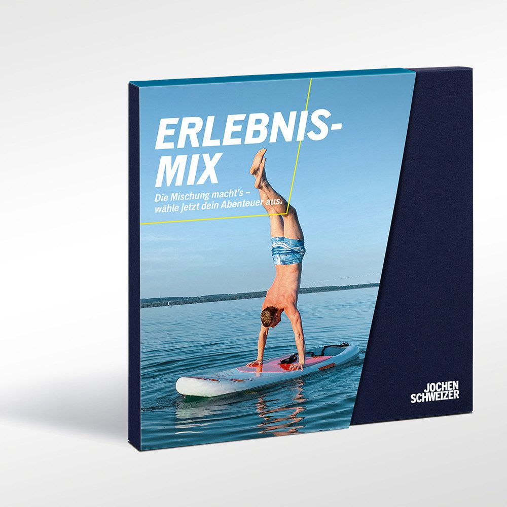 Jochen Schweizer Erlebnisgutschein Geschenkbox Erlebnismix, Kunterbunte Erlebniswelt