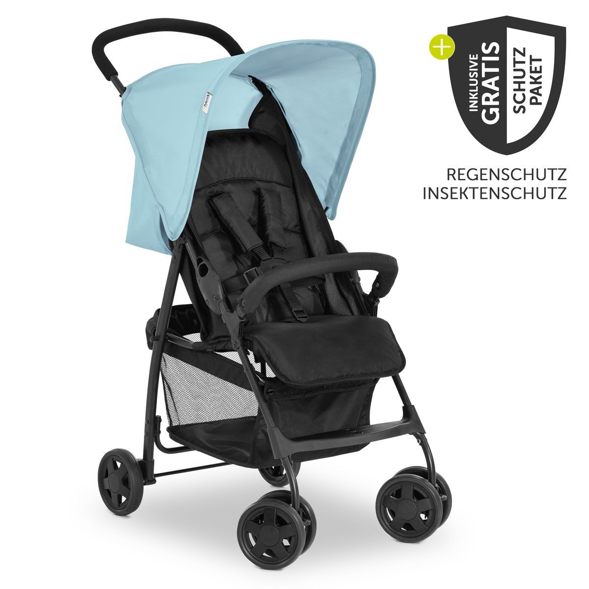 Hauck Kinder-Buggy Buggy - Blue, Reisebuggy nur 5,9 kg mit Liegeposition, Einhand-Faltung & Zubehör