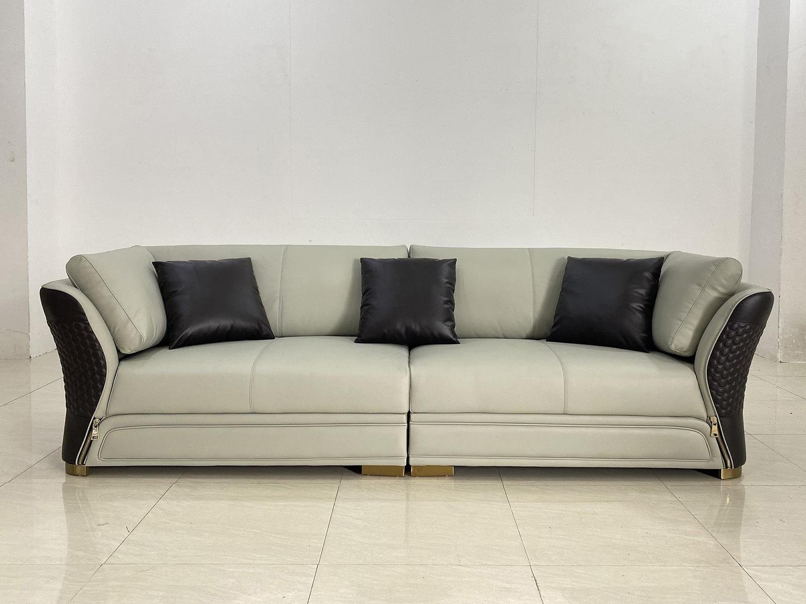 JVmoebel 4-Sitzer, Couch Zimmer Polster Moderne Sofas Design Sofa Weiß 4er Sitz Wohn