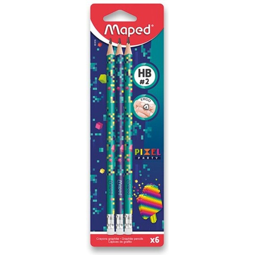 MAPED Bleistift maped PIXEL PARTY Bleistifte HB grün, violett 6 St.