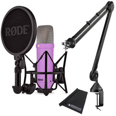 RØDE Mikrofon NT1 Signature Purple Studio-Mikrofon mit PSA1 Gelenkarm Schwarz, Bundle