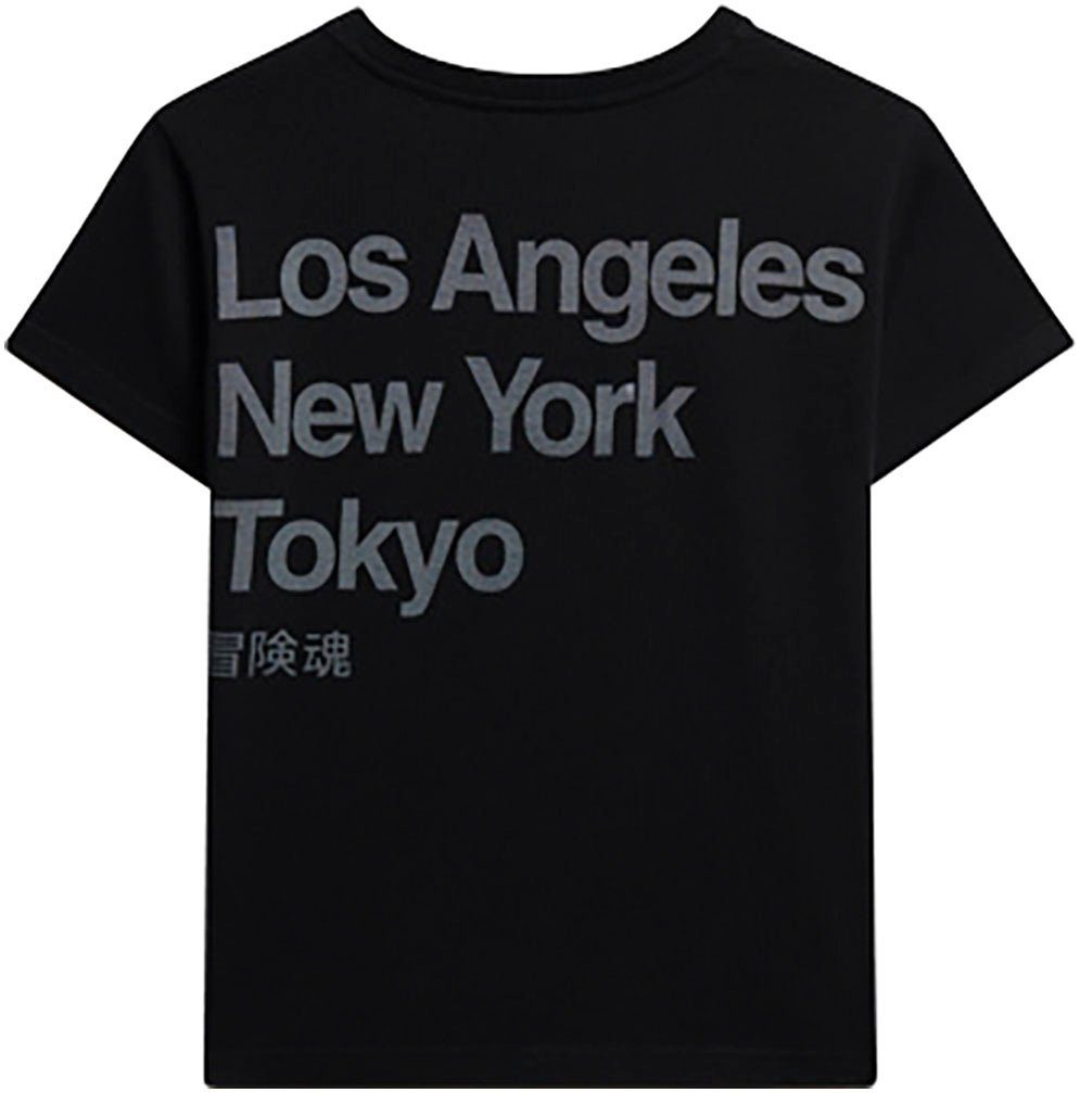 Superdry CORE Black T-Shirt FITTED CITY LOGO TEE