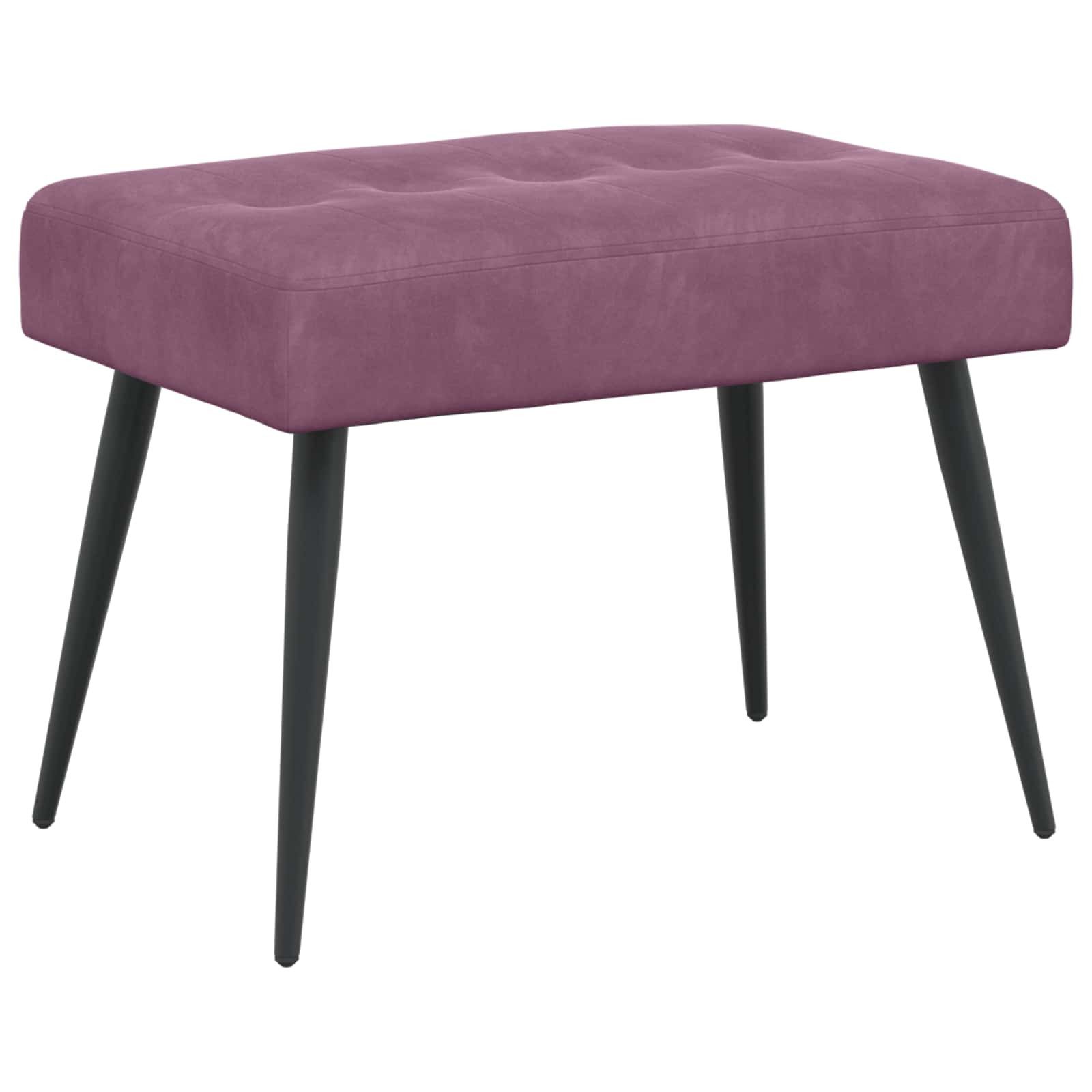 vidaXL Sitzbank Bank mit Knopfheftung Lila 60 x 40 x 45 cm Samt (1-St)