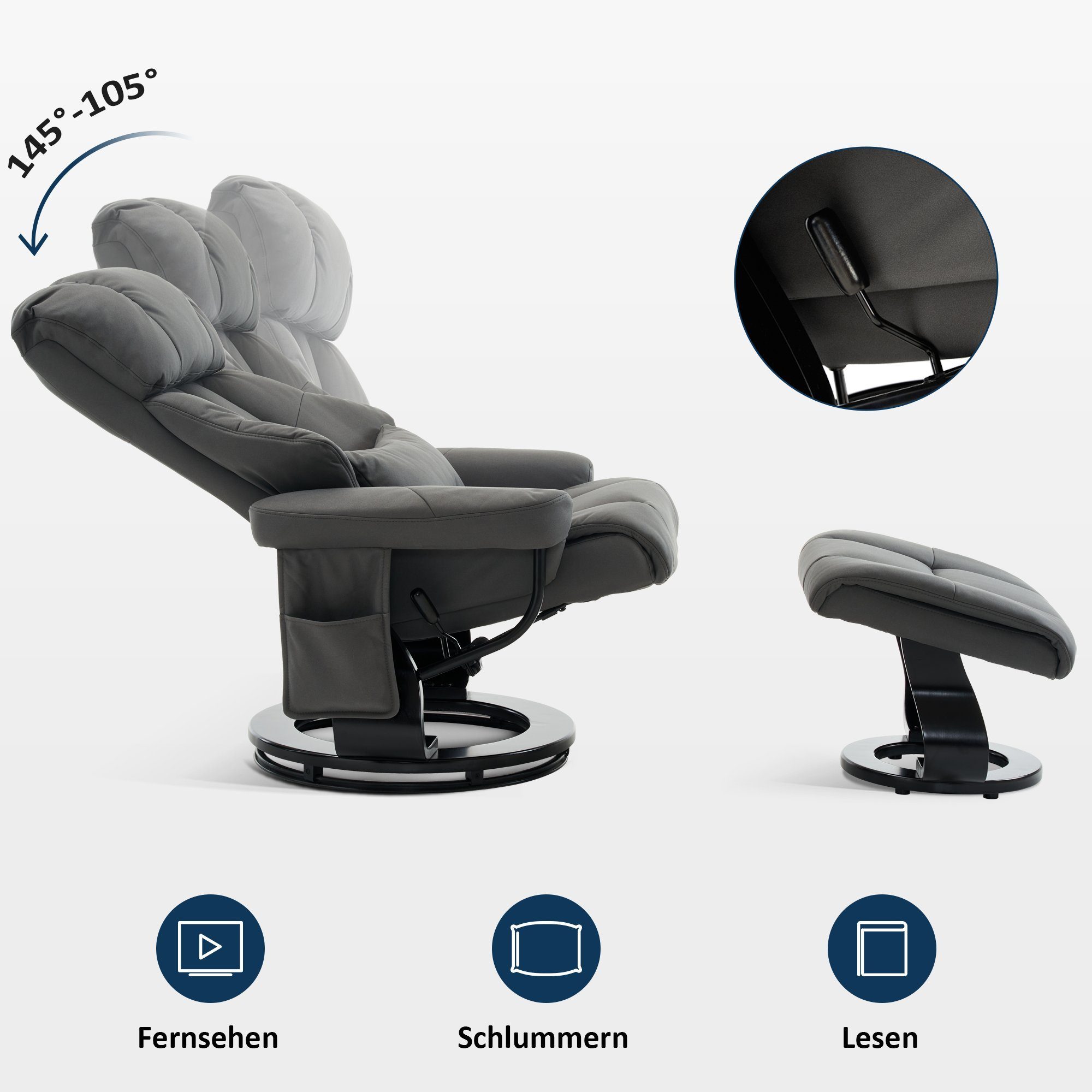 MCombo Relaxsessel MCombo Relaxsessel mit Hocker günstig online kaufen