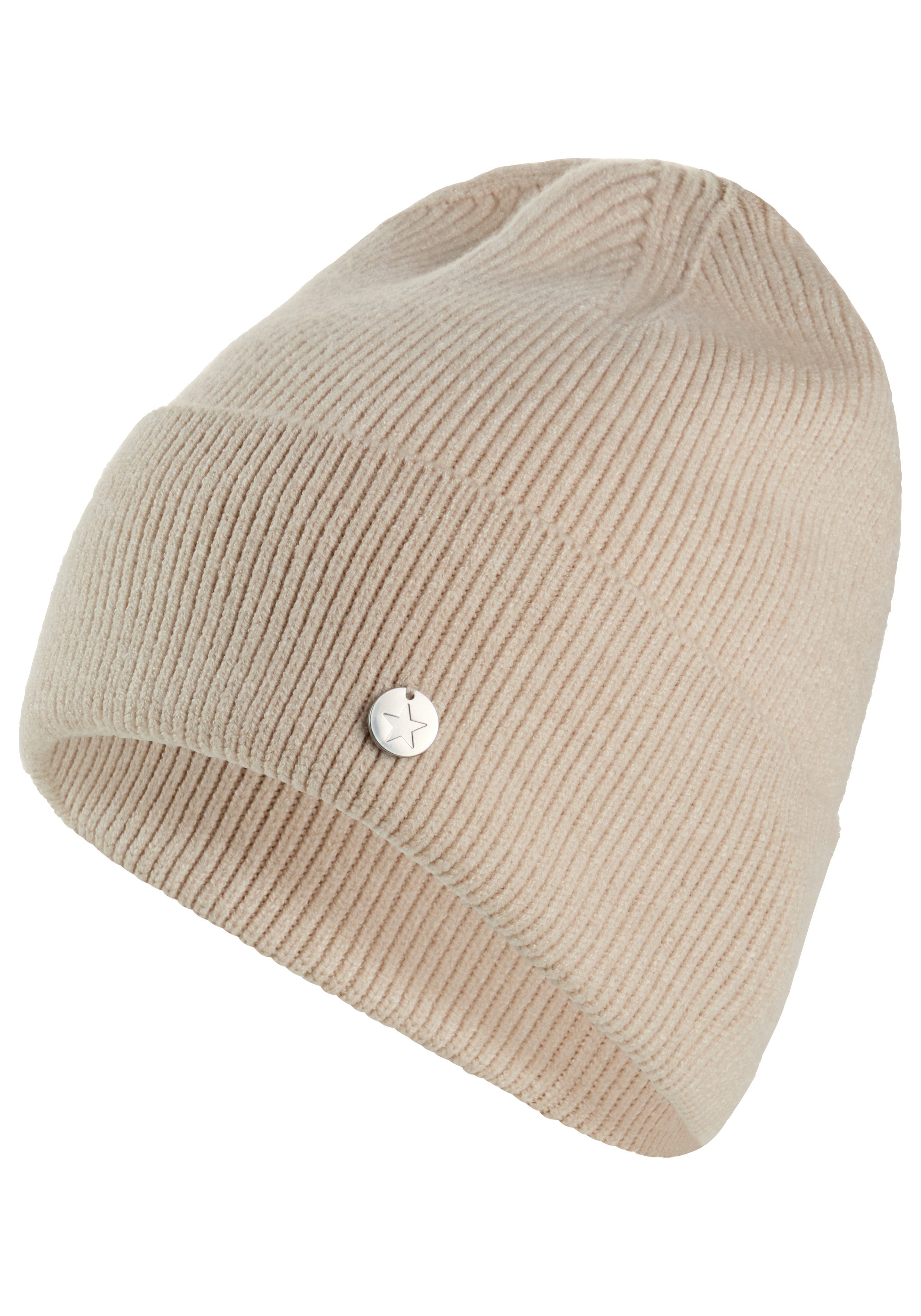 Laura Scott Strickmütze in Rippenstrick mit modischem Umschlag - NEW. Reduzierter Preis € 12,79. Unverbindliche Preisempfehlung € 15,99, (€ 12,79 pro 1 Stk)