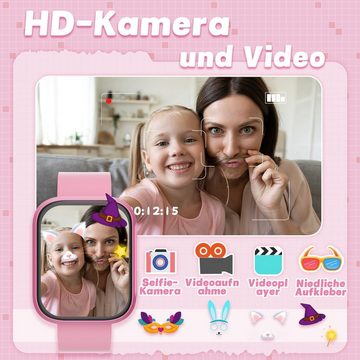 BIGGERFIVE Smartwatch (1,5 Zoll, SIM Karte), HD Touchscreen Kamera Musik Video Player Audiobook Habit Tracking