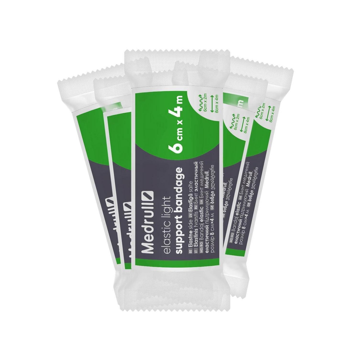 LuxusKollektion Stützbandage Universalbinde dauerelastisch luftdurchlässig Clips 5 stück 6cm x 4 m