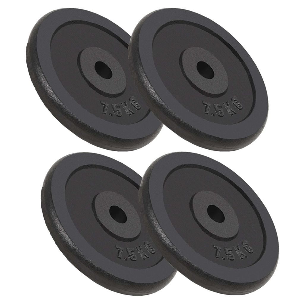 vidaXL Hantel Hantelscheiben 4 Stk 4x7,5 kg Gusseisen