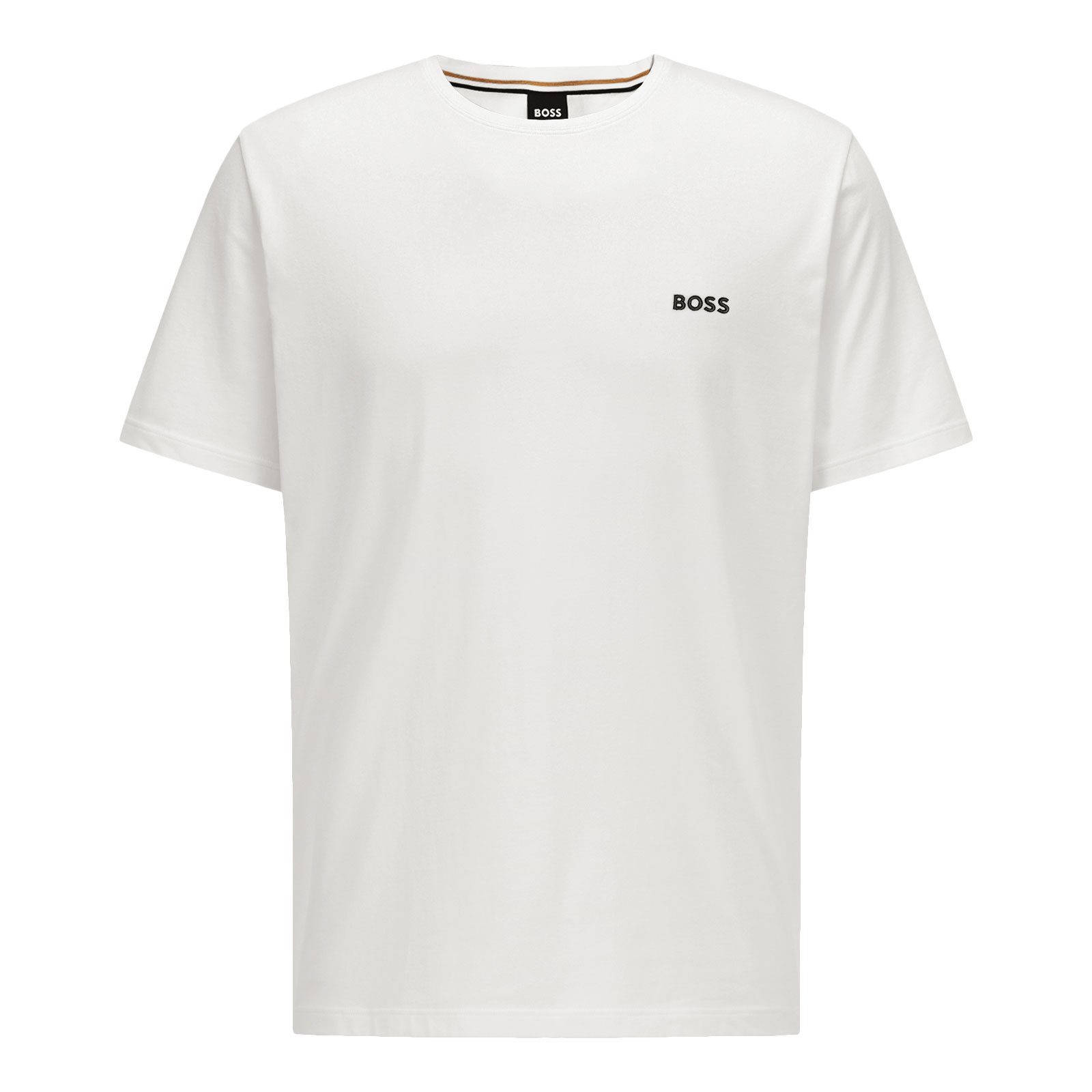 BOSS T-Shirt Mix&Match T-Shirt R mit gesticktem Logo auf der Brust 102 natural