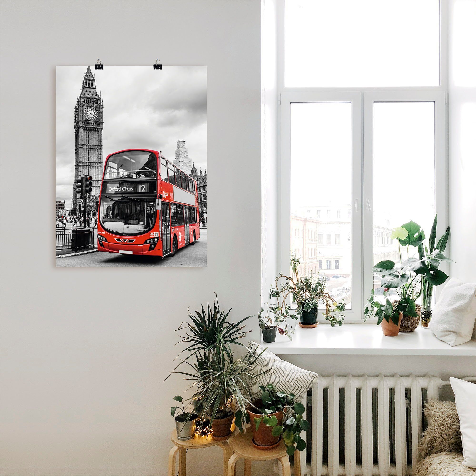 in Alubild, Ben, Gebäude versch. und Wandaufkleber Artland London oder St), Leinwandbild, Big (1 Wandbild Poster als Bus Größen