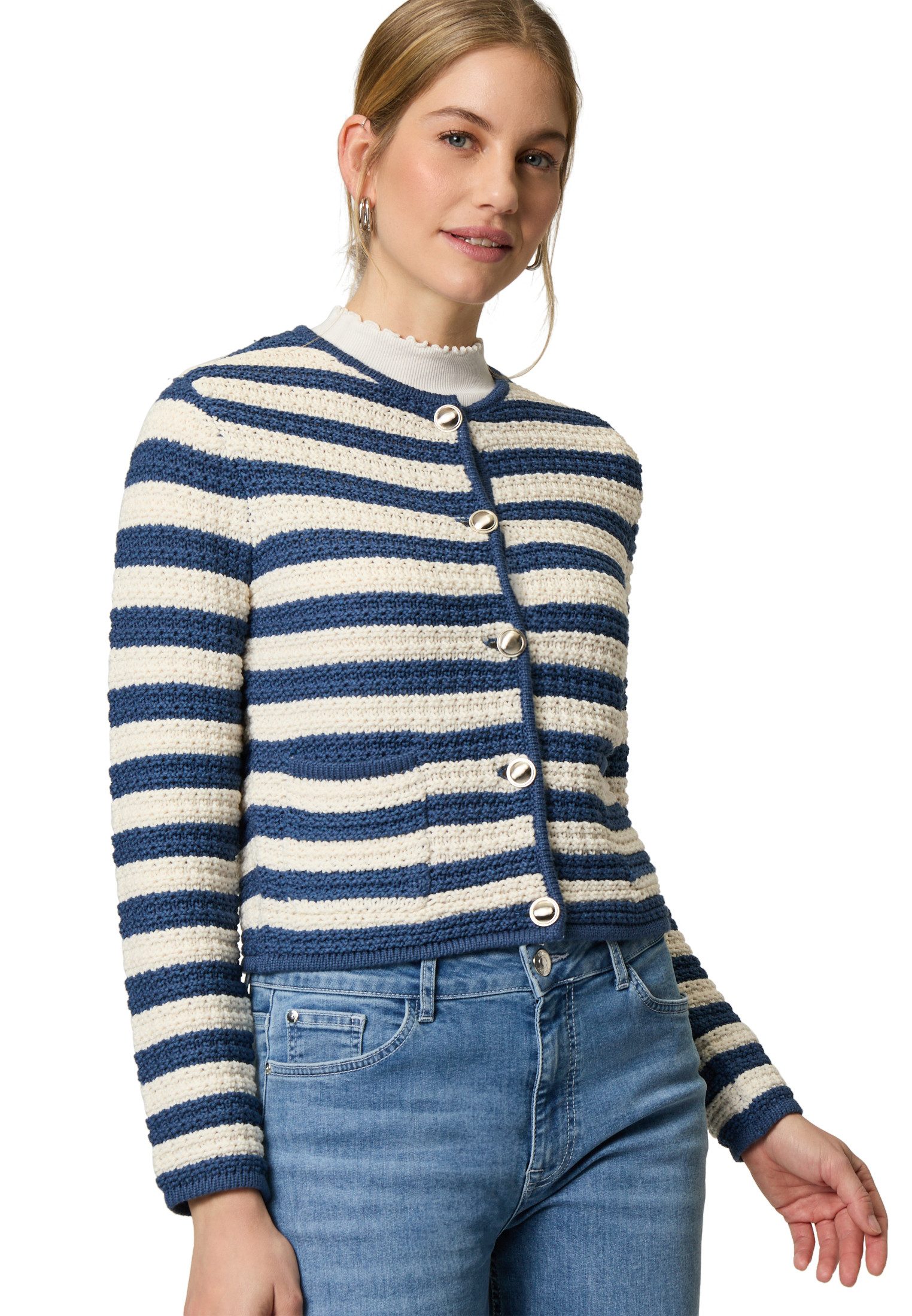 Zero Strickjacke zero Strickjacke mit Streifen günstig online kaufen