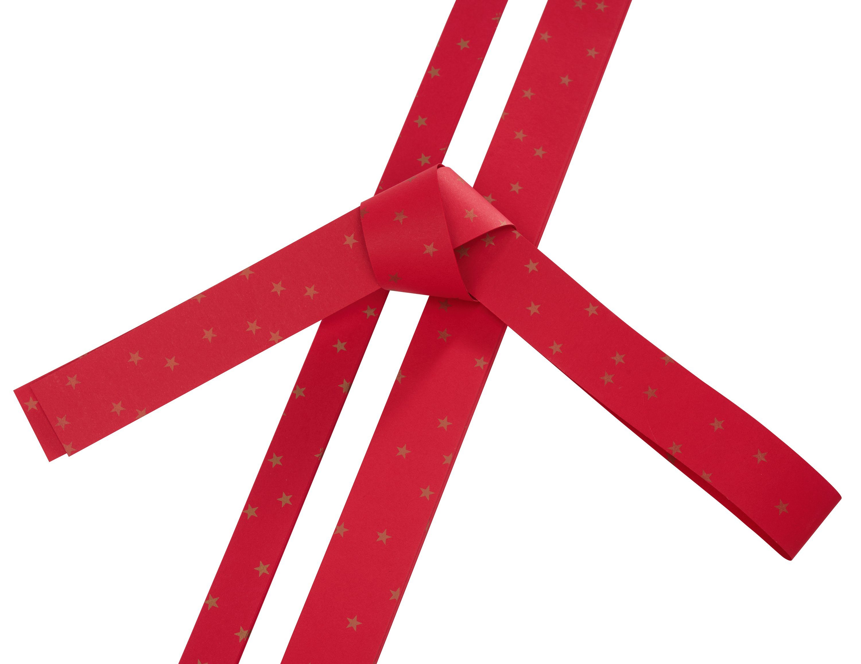 Rico Design Motivpapier Papierstreifen Goldsterne, 60 Stück