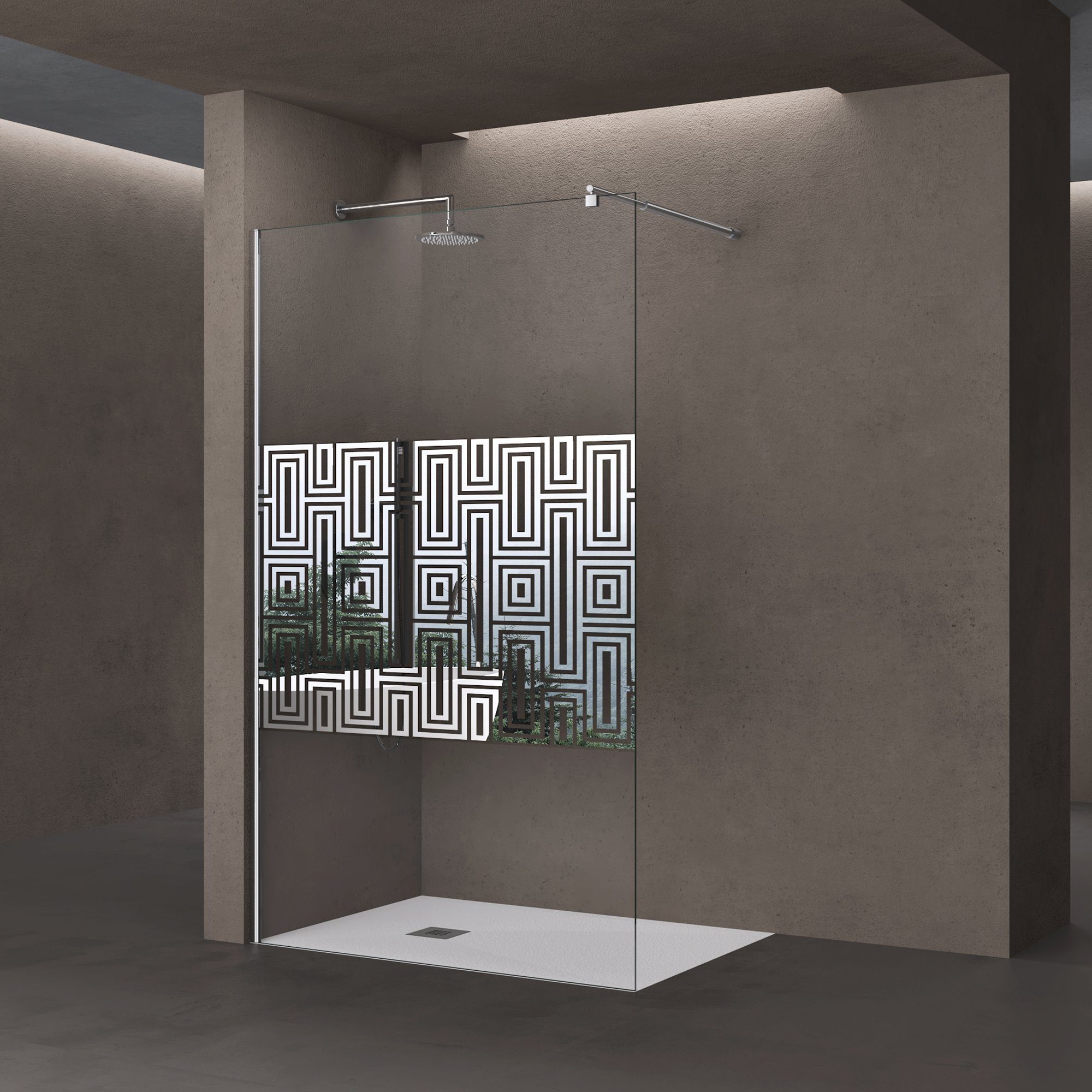 Thumbnail - doporro Walk-in-Dusche Duschwand für Dusche Duschabtrennung ESG Mit NANO, Einscheibensicherheitsglas