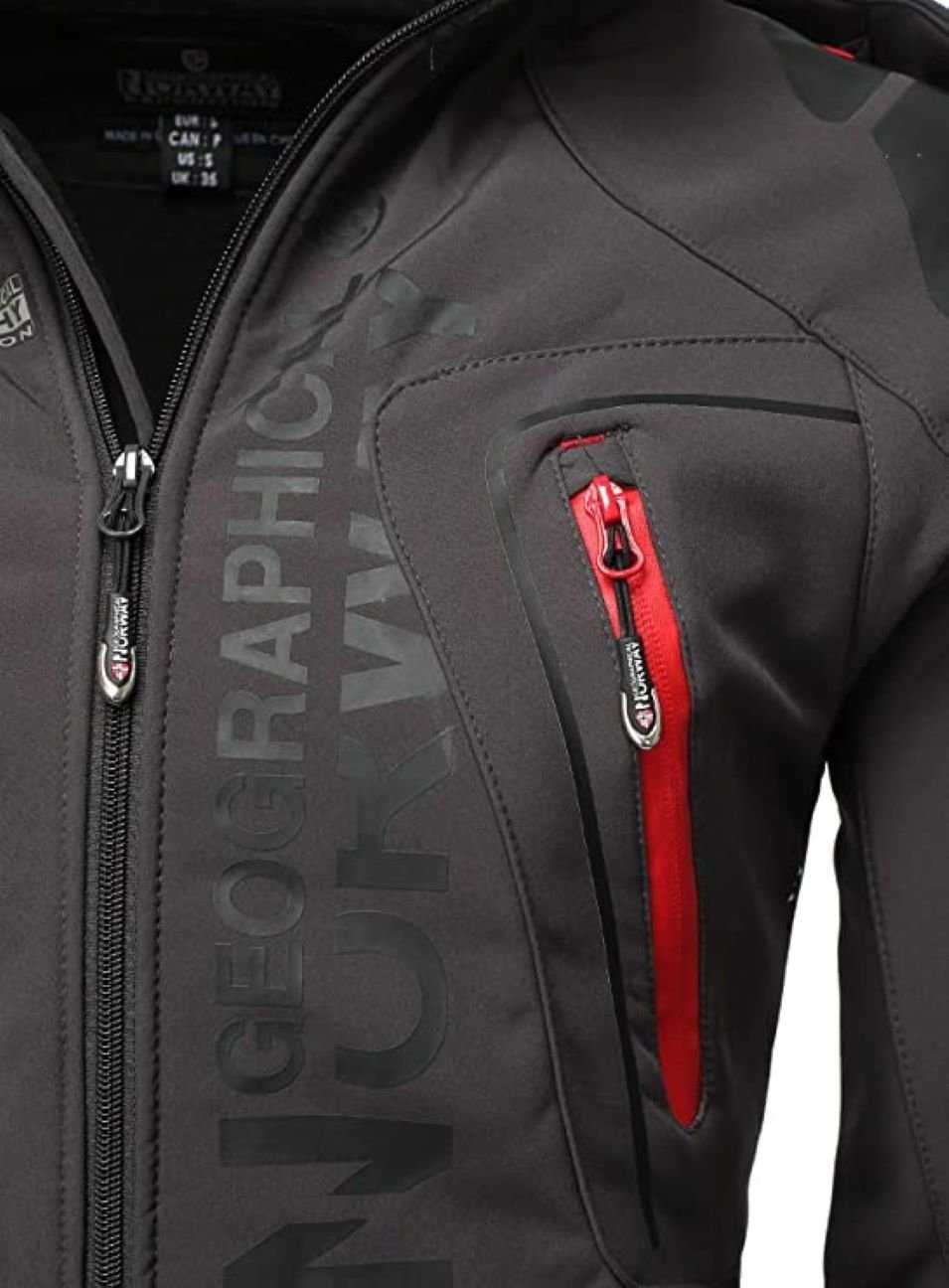 Veste Softshell Homme Geographical Norway - Imperméable, Coupe-vent, Avec Capuche - Taille S à 7XL