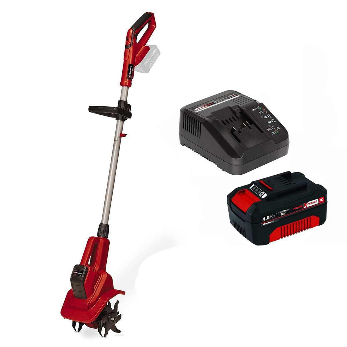 Einhell Akku-Motorhacke Akku-Bodenhacke GE-CR 18/20 Li E- 18V Akku 4.0 Ah / Ladegerät