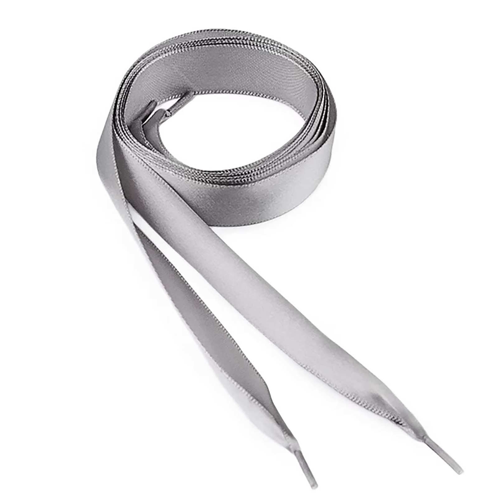 maDDma Шнурки 1 Paar Шнурки Satin 110cmx19mm Bekleidungskordel Kordel, 110 x 1.9 cmhellgrau