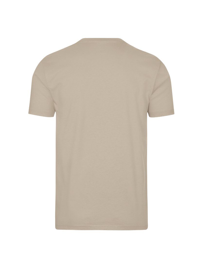Trigema T-Shirt TRIGEMA V-Shirt DELUXE Baumwolle sand