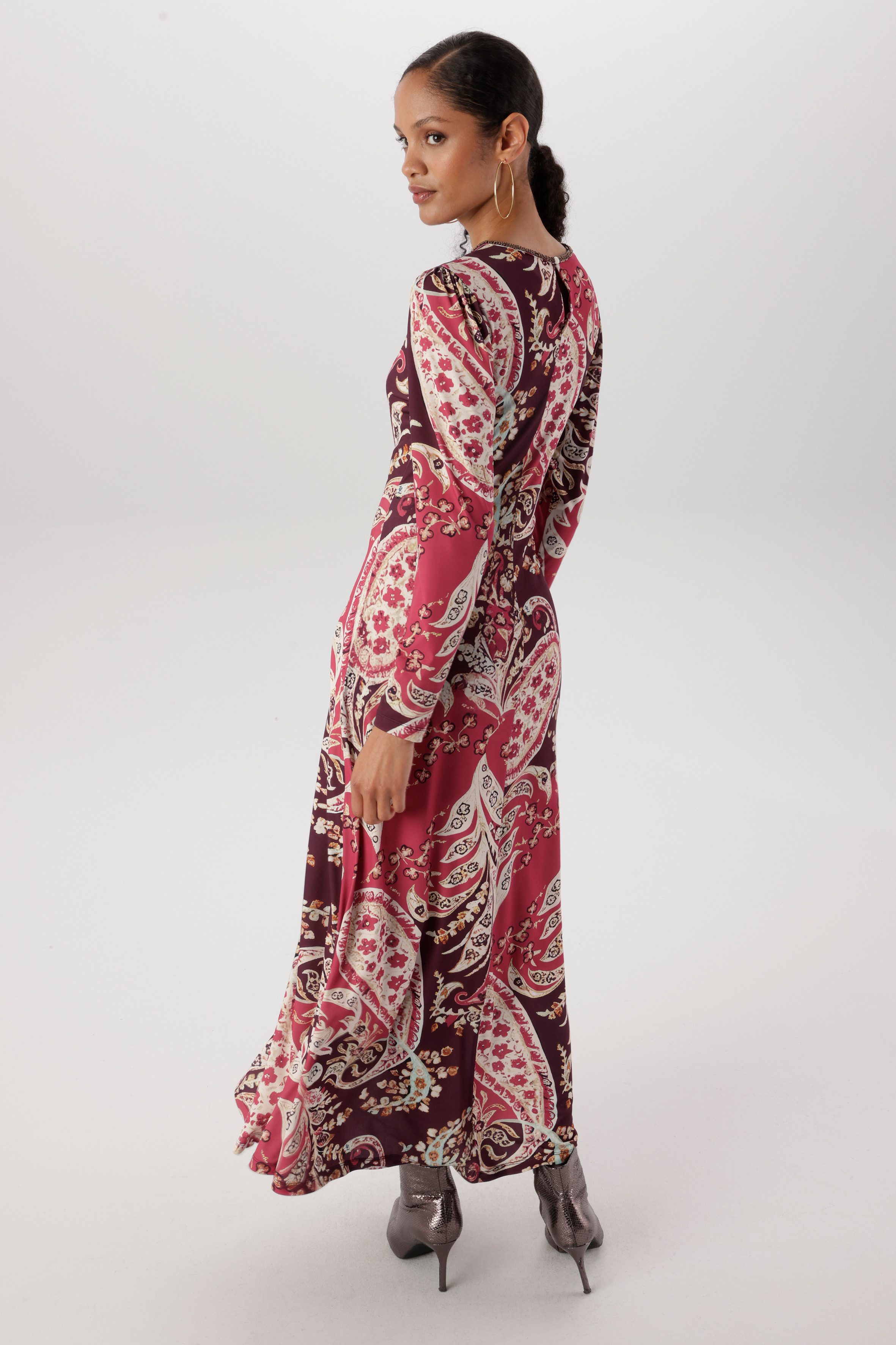 Aniston SELECTED Maxikleid mit kleinen Kunstperlen am Rundhalsausschnitt - NEUE KOLLEKTION