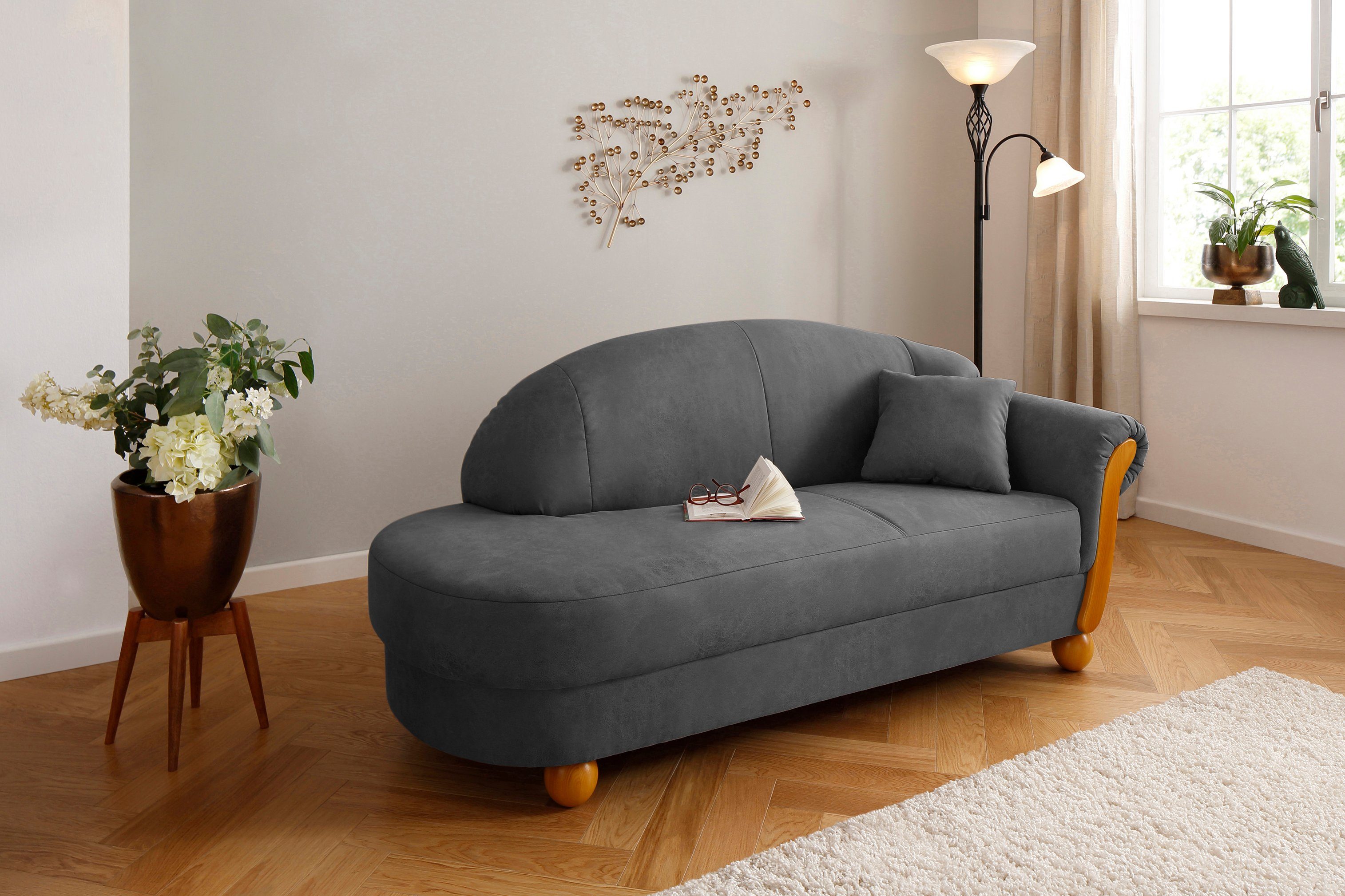 Home affaire Ottomane Milano, Besonders bequem durch Federkernpolsterung, Armlehne links oder rechts