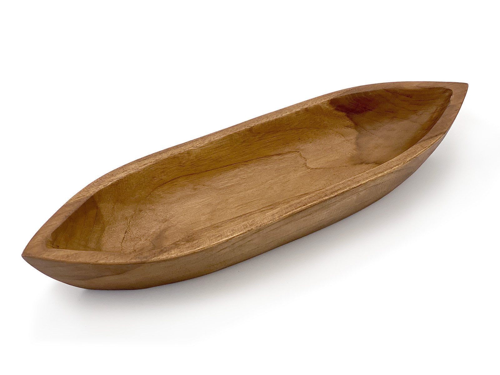 Dekoschale Teakholz Schale 45x13cm bootförmig Einzigartiges Naturprodukt aus Teak