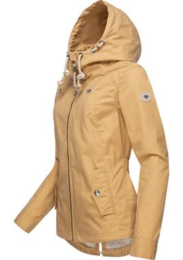 Ragwear Outdoorjacke Monade Übergang stylische Übergangsjacke mit großer Kapuze