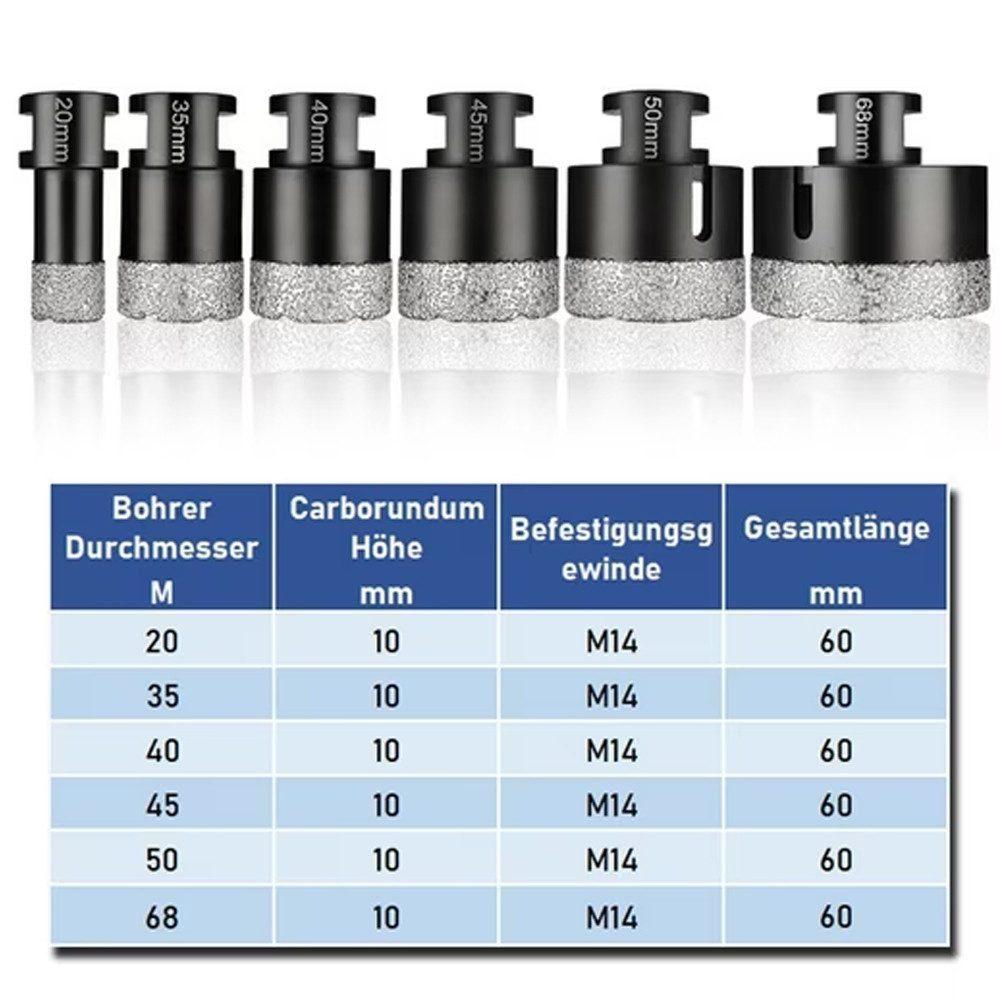 POPOLIC Fliesenbohrer Diamant Fliesenbohrkrone Set für Fliesen/Glasbohrer/F günstig online kaufen