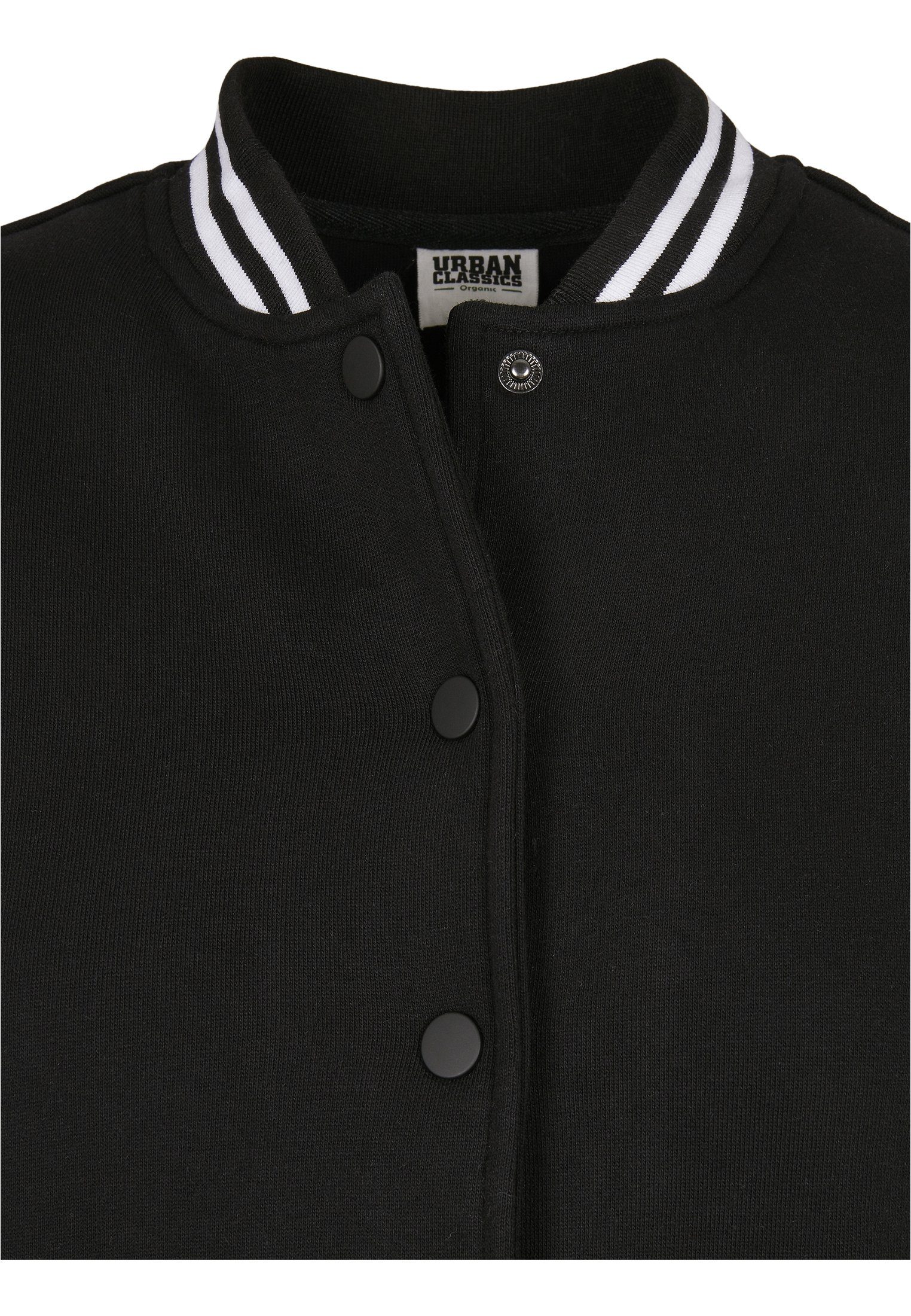 URBAN CLASSICS Damen Collegejacke (1-St) Organic black/white Inset College Jacket Sweat Ladies