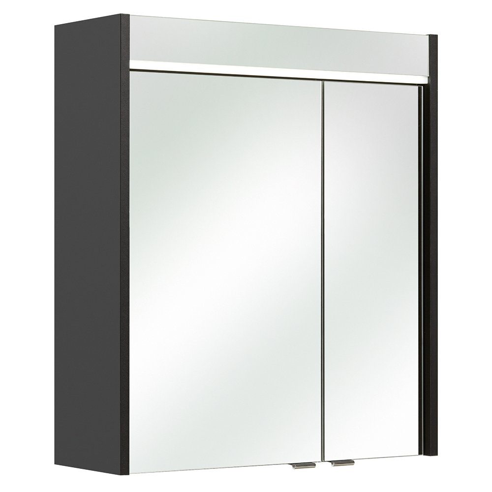 Lomadox Spiegelschrank Badezimmer 60 cm inkl. LED Beleuchtung in anthrazit, : 60/70/20 cm