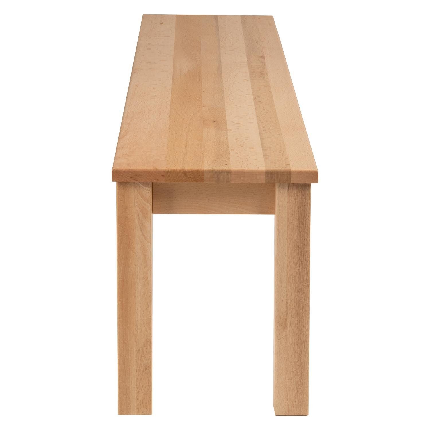 Home4You Sitzbank, für 3 Personen, Braun, Kernbuchenholz massiv, B 160 x H 46 x T 35 cm