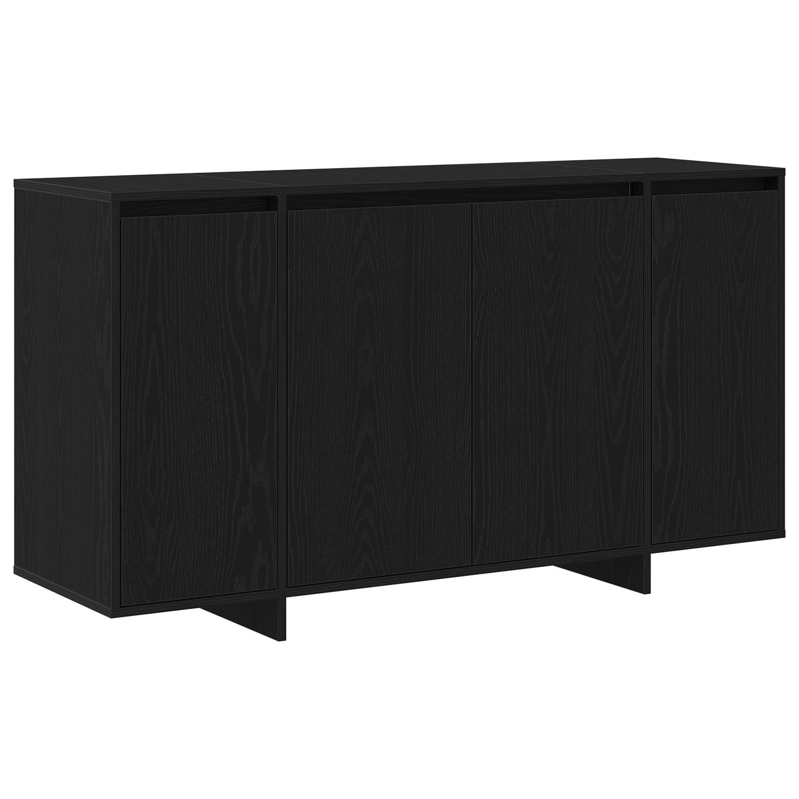 vidaXL Sideboard Schwarzes Eichen-Sideboard Holzfurnier 135 günstig online kaufen