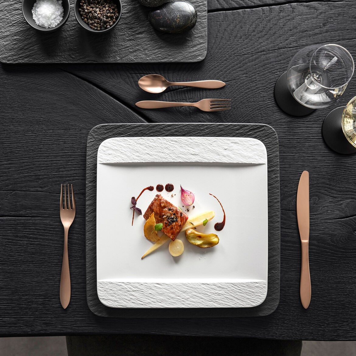 Villeroy & Boch Speiseteller Manufacture Rock blanc, Spülmaschinengeeignet