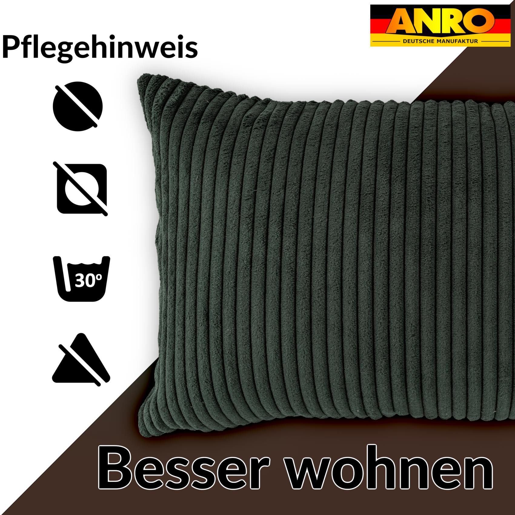 ANRO Dekokissen Kissenhülle MIT oder OHNE Füllung Kissenbezug Zierkissen, Kissenhülle in 30x50cm ohne Füllung Grün – Bild 5 von 5