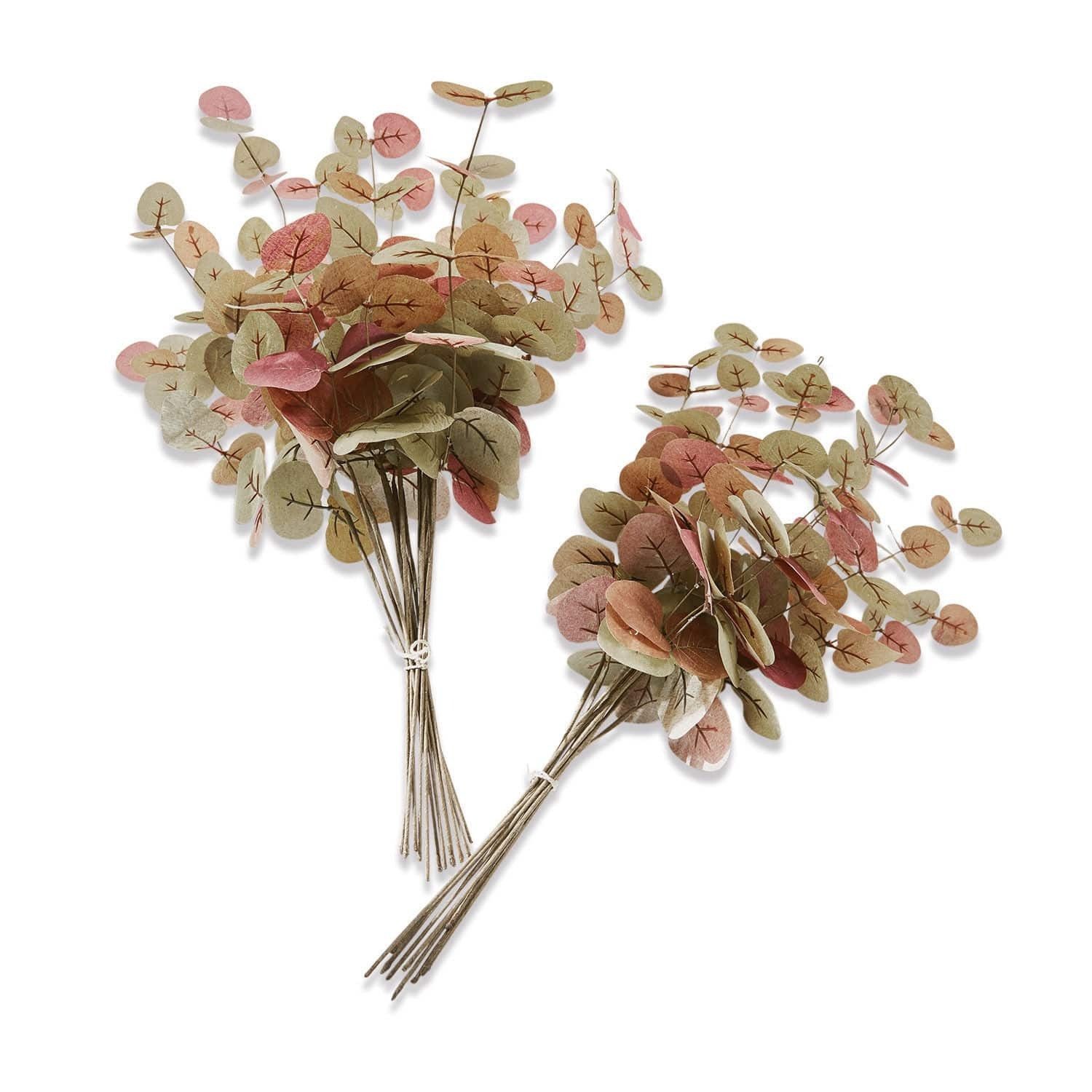 Kunstblume Dekoblume 2er Set Pignon grün/rot