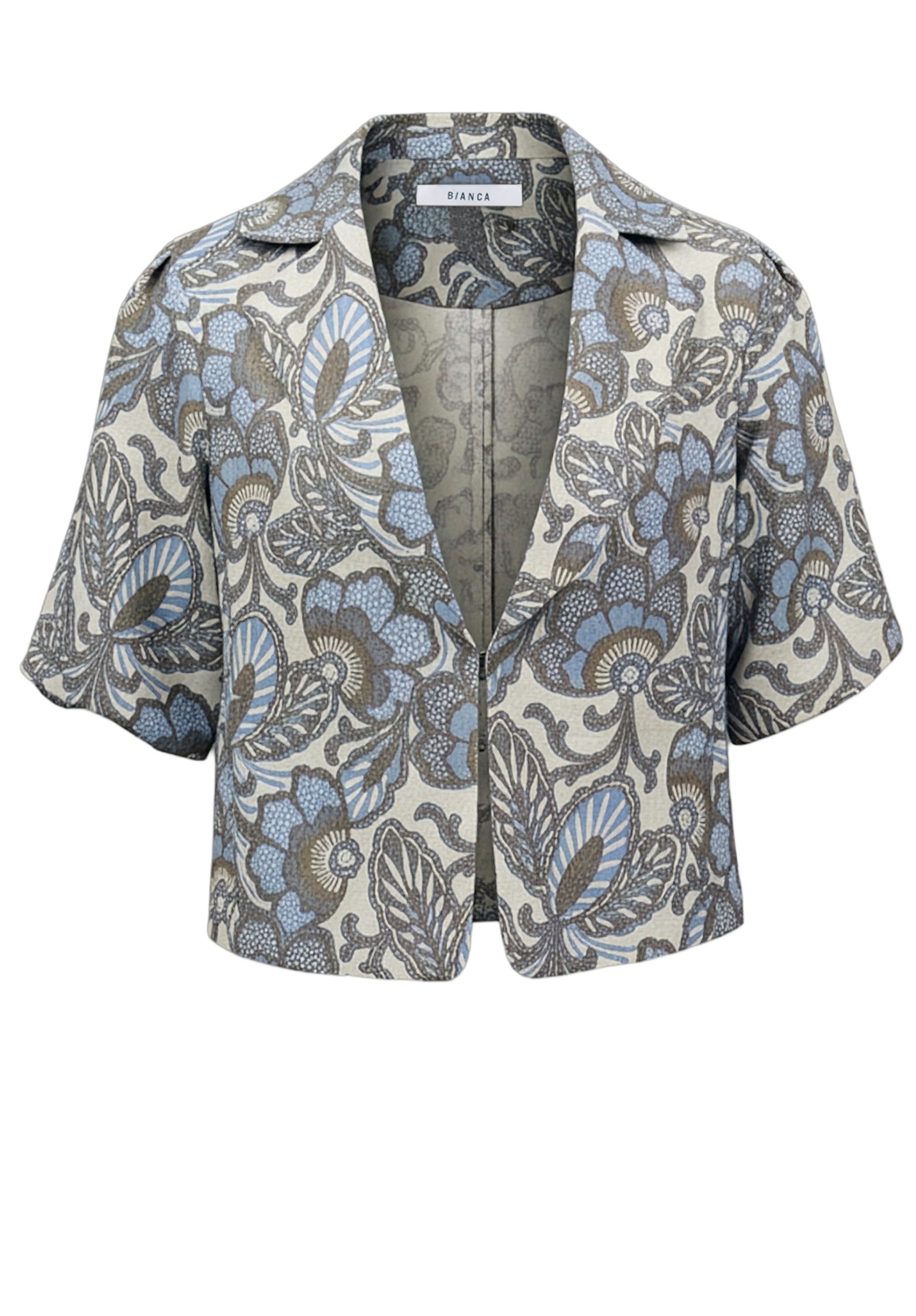 bianca Kurzblazer ELENA in angesagtem Jacquard-Dessin